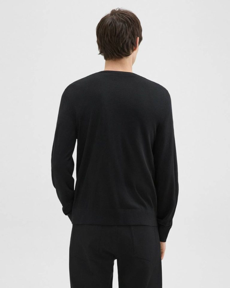 Theory Sweaters + Cardigans Crewneck Sweater In Regal Wool Men Black - 3
