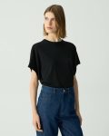 Theory Sweaters + Cardigans Women Flutter Sleeve Top In Regal Wool Black - 2
