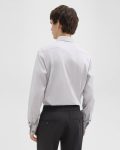 Theory Sylvain Shirt In Good Cotton Warm Grey Shirts Men - 3