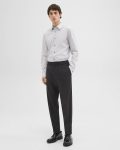 Theory Sylvain Shirt In Good Cotton Warm Grey Shirts Men - 5