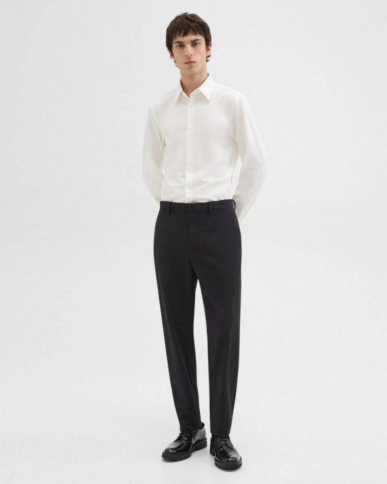 Theory Sylvain Shirt In Structure Knit Shirts White Men - 5
