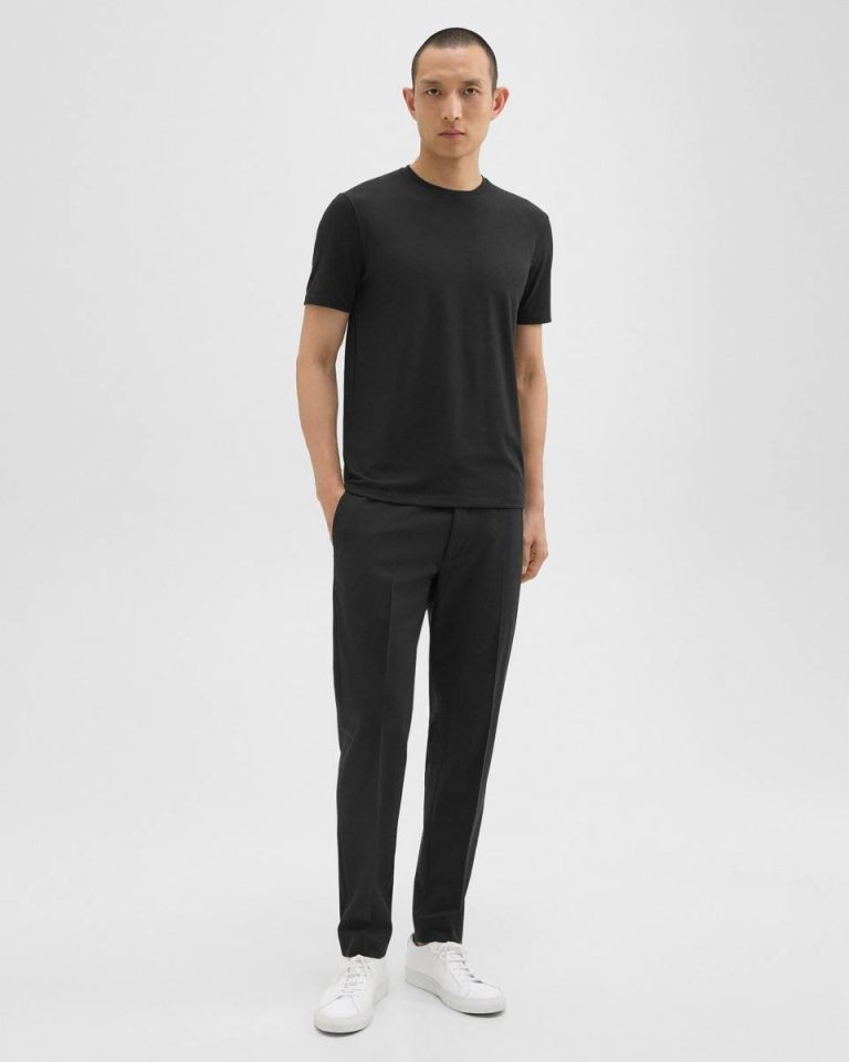 Theory T-Shirts + Polos Men Black Dorian Tee In Active Knit - 5
