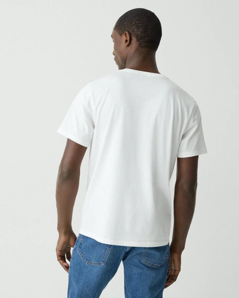 Theory T-Shirts + Polos Precise Tee In Cotton Jersey Men White - 3