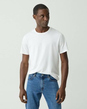 Theory T-Shirts + Polos Precise Tee In Cotton Jersey Men White - 1