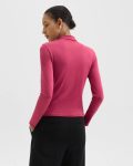 Theory Tiny Mock Neck Tee In Organic Cotton Women T-Shirts + Tank Tops Deep Rose - 3