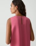 Theory Tops Bright Pink Shell Top In Silk Georgette Women - 4