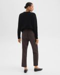 Theory Treeca Pull-On Pant In Sleek Flannel Pants Hickory Melange Women - 3