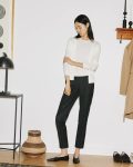 Theory Treeca Pull-On Pant In Sleek Flannel Pants Hickory Melange Women - 5