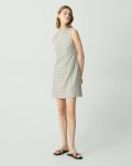 Theory Women Dresses A-Line Mini Dress In Checked Linen-Blend Cream Multi - 2