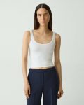 Theory Women Loungewear Cropped Tank Top In Stretch Nylon White - 1