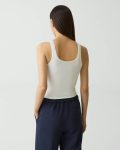 Theory Women Loungewear Cropped Tank Top In Stretch Nylon White - 3