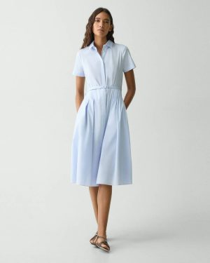 Theory Women Olympic Short-Sleeve Shirt Dress In Good Cotton Dresses - 1