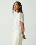 Theory Women Sweaters + Cardigans New Ivory Flutter Sleeve Top In Regal Wool - 2