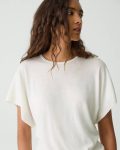 Theory Women Sweaters + Cardigans New Ivory Flutter Sleeve Top In Regal Wool - 4
