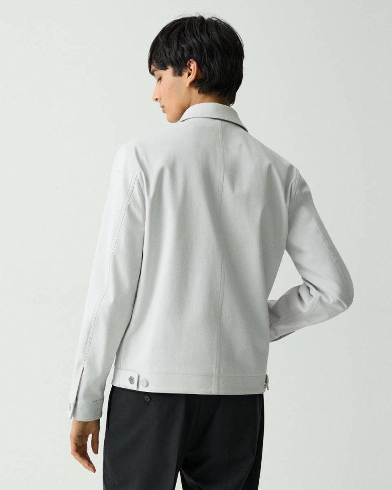 Theory Workwear Jacket In Neoteric Twill Fog Men Outerwear - 3