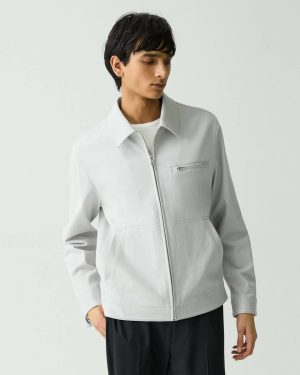 Theory Workwear Jacket In Neoteric Twill Fog Men Outerwear - 1