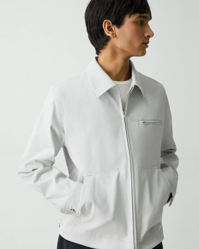 Theory Workwear Jacket In Neoteric Twill Fog Men Outerwear - 4