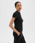 Tiny Tee In Organic Cotton Black T-Shirts + Tank Tops Women Theory - 2