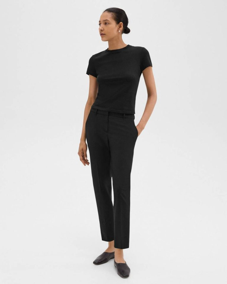 Tiny Tee In Organic Cotton Black T-Shirts + Tank Tops Women Theory - 5