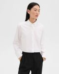 Tops White Women Theory Cropped Shirt In Good Cotton - 1
