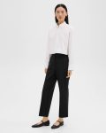 Tops White Women Theory Cropped Shirt In Good Cotton - 5