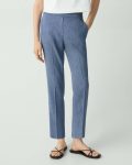 Treeca Pull-On Pant In Fluid Linen Pants Light Denim Women Theory - 4