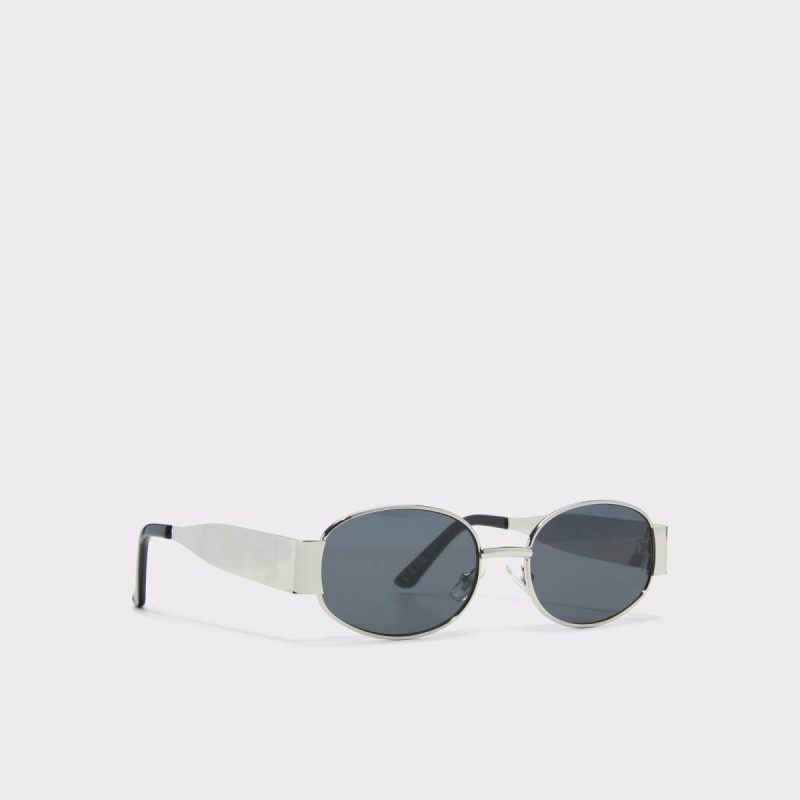 Unirerin Silver Women's Round Silver Aldo Sunglasses Women - 2