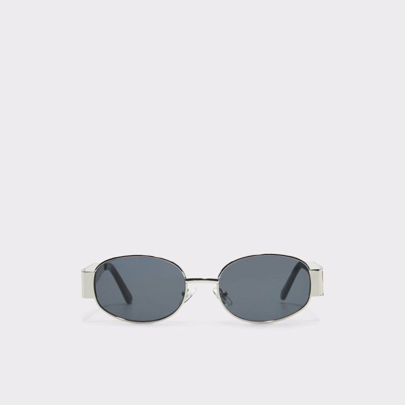 Unirerin Silver Women's Round Silver Aldo Sunglasses Women - 1