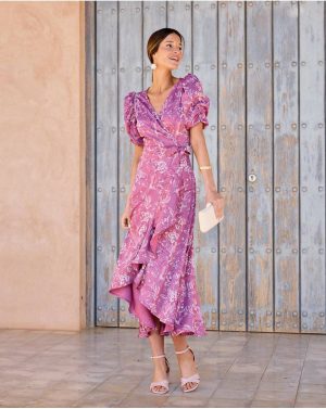 Violet Neckline Dress Polín Et Moi Bougainvillea Women Maternity - 1