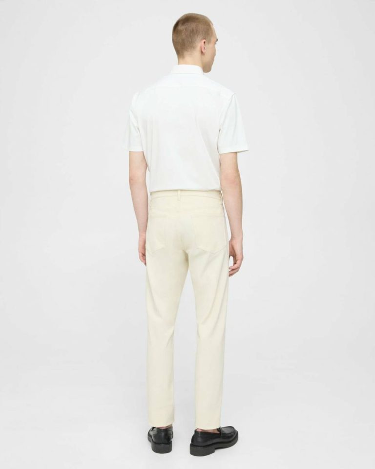 Warm Ivory Men Theory Pants Raffi 5-Pocket Pant In Neoteric Twill - 4