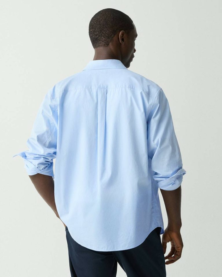 Weekend Shirt In Cotton Theory Shirts Clear Sky Men - 3