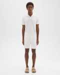 White Pants Men Zaine Short In Stretch Cotton Theory - 1