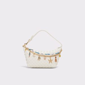 White Women Aldo Shoulder Bags Frankiewoven White Women's Shoulder Bags - 1
