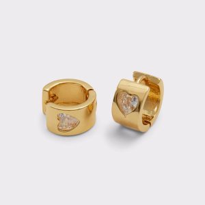 Women Aldo Jewelry Harthoop Gold/Clear Multi Women's Earrings Gold/Clear Multi - 1