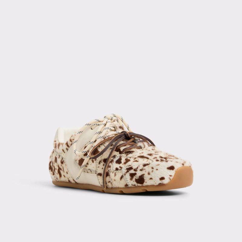 Women Aldo Open Brown Sneakers Adrelia Open Brown Women's Low Top Sneakers - 4
