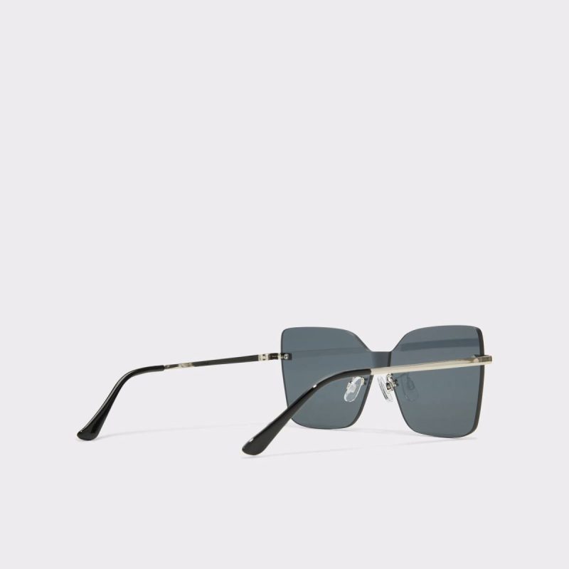 Women Aldo Romashin Black Women's Square Black Sunglasses - 3