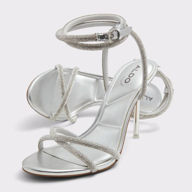Women Aldo Silver Manaelden Silver Women's Heeled Sandals Heels - 2