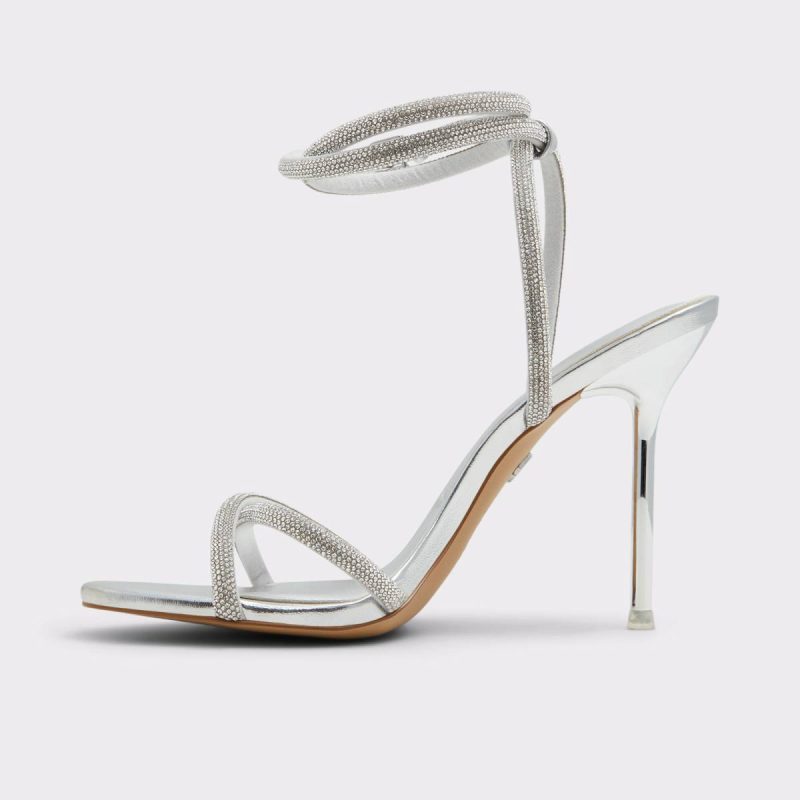 Women Aldo Silver Manaelden Silver Women's Heeled Sandals Heels - 4