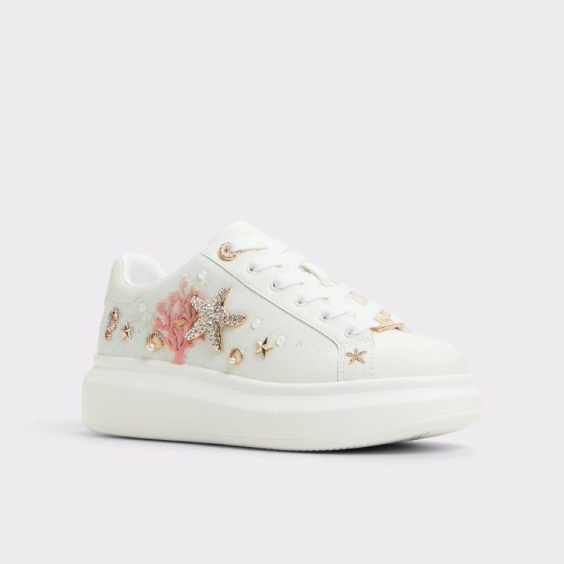 Women Aldo Sneakers White/Multi Seafoam White/Multi Women's Platform And Wedge Sneakers - 4