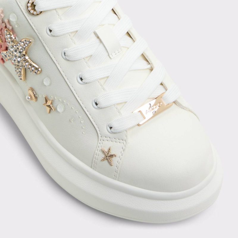 Women Aldo Sneakers White/Multi Seafoam White/Multi Women's Platform And Wedge Sneakers - 5