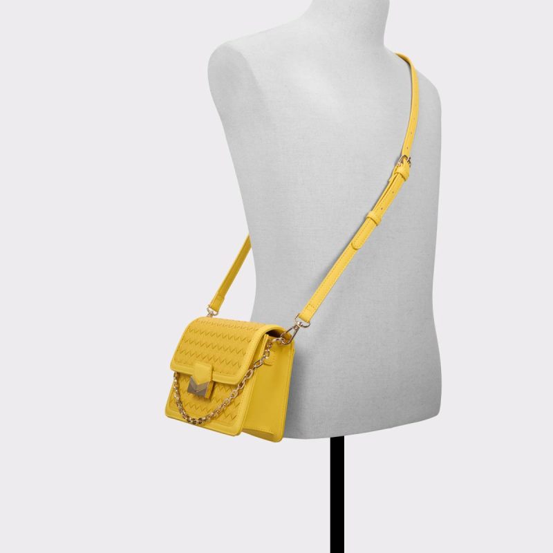 Women Aldo Soleilax Bright Yellow Women's Top Handle Bags Bright Yellow Top Handle Bags - 4