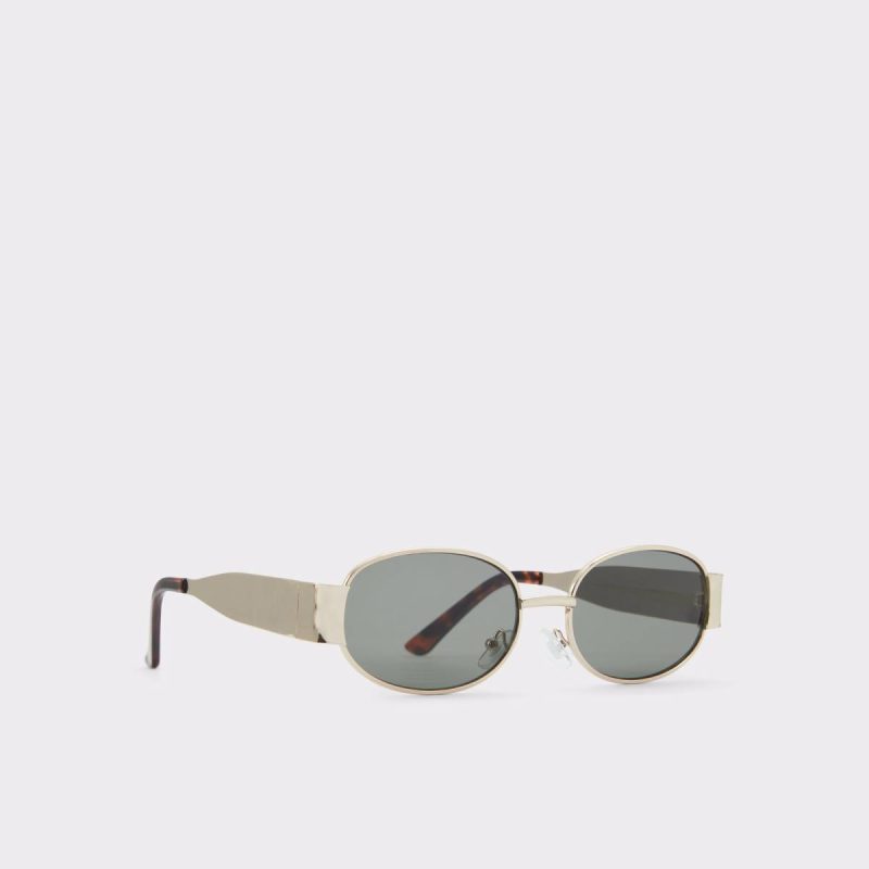 Women Aldo Unirerin Gold Women's Round Sunglasses Gold - 2