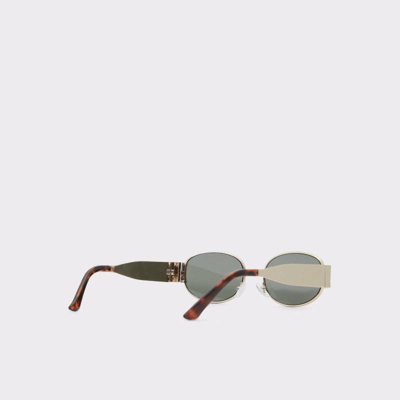 Women Aldo Unirerin Gold Women's Round Sunglasses Gold - 3