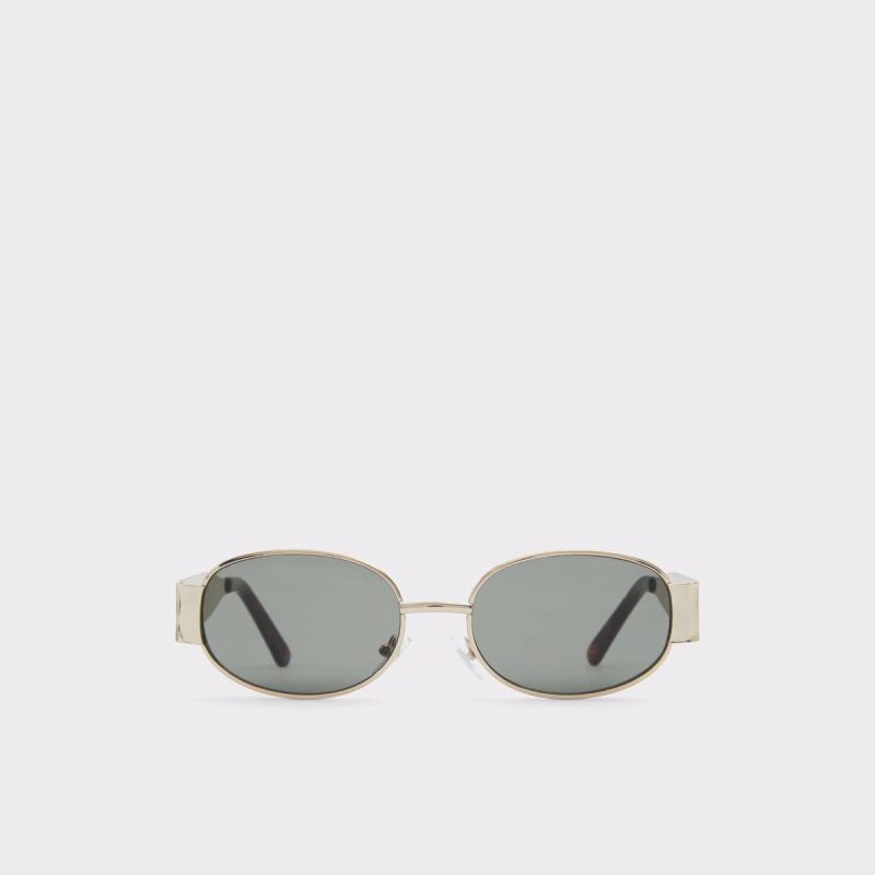 Women Aldo Unirerin Gold Women's Round Sunglasses Gold - 1