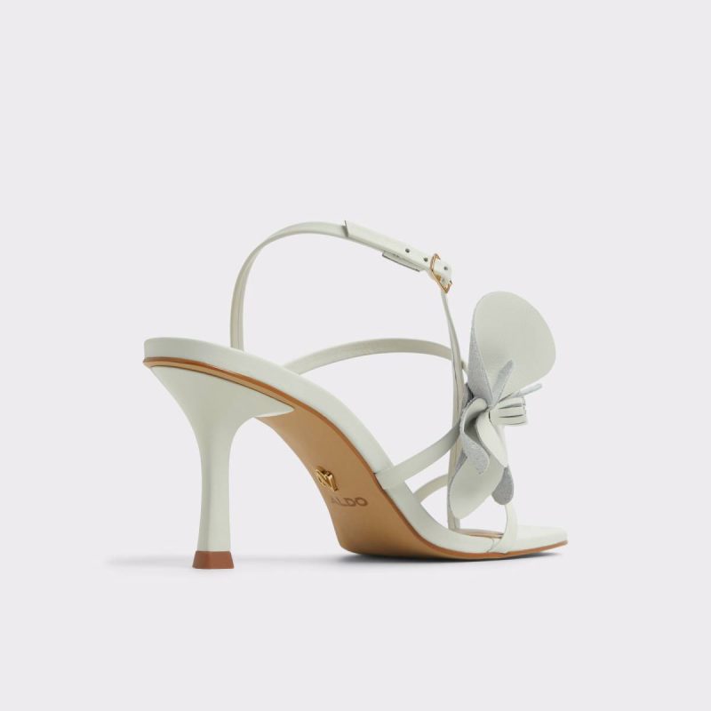 Women Aldo White/Bone Sandflower White/Bone Women's Strappy Sandals Heels - 2