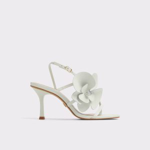 Women Aldo White/Bone Sandflower White/Bone Women's Strappy Sandals Heels - 1