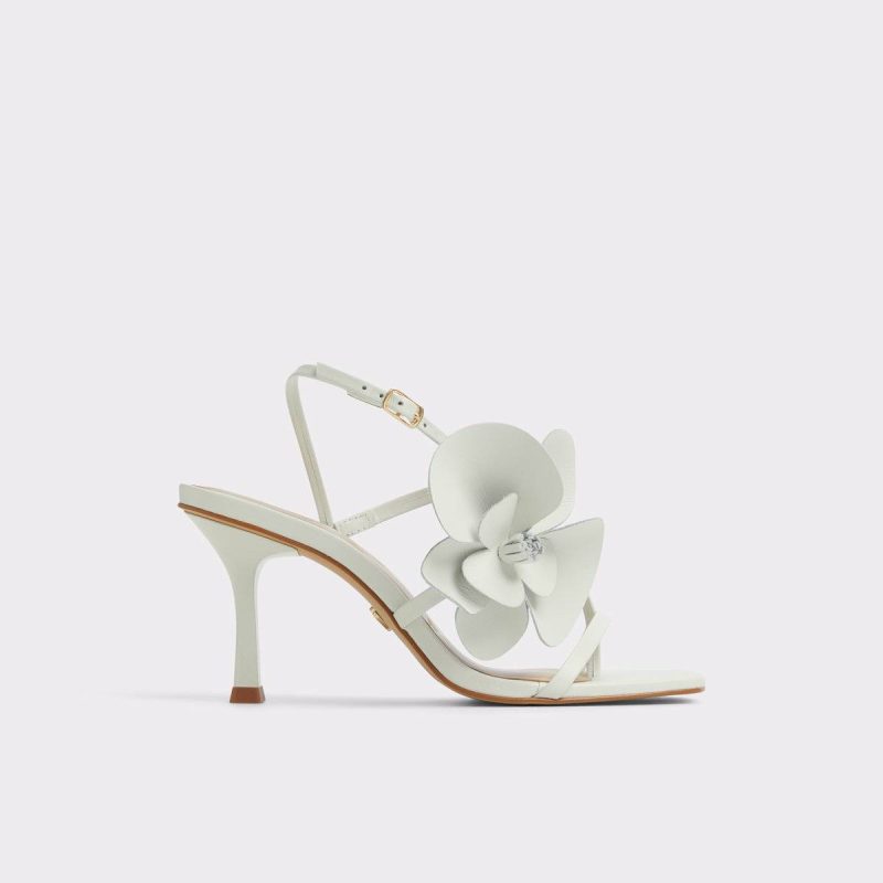 Women Aldo White/Bone Sandflower White/Bone Women's Strappy Sandals Heels - 1