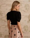 Women Black T-Shirts And Tops Top Knitted Globo Polín Et Moi - 4
