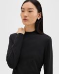 Women Black Theory Tiny Mock Neck Tee In Organic Cotton T-Shirts + Tank Tops - 4