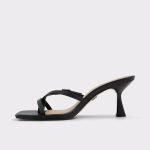 Women Gannever Black Women's Heeled Sandals Black Aldo Heels - 3